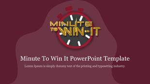 Minute To Win It Google Slides and PowerPoint Templates 