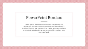PowerPoint slide featuring a clean and simple design with red-dotted borders surrounding the central text area.