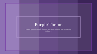 Slide featuring a rich purple background with placeholder text.