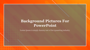 Gradient orange and brown background with diagonal lines, dotted patterns, and white border framing the centered text.