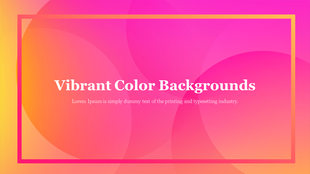 Slide with a smooth gradient background from yellow to pink, surrounded by a thin orange frame, with text in the center.