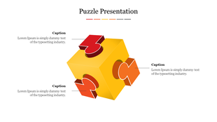 Interesting 3D Model Puzzle Presentation PPT Slide