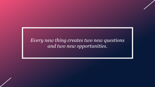Gradient background transitioning from pink to navy blue with a central white rectangular frame containing text.