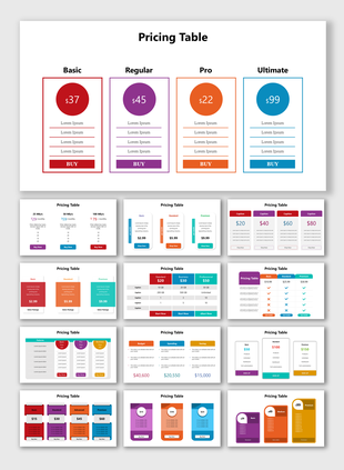 Innovative Pricing Table Examples PPT And Google Slides