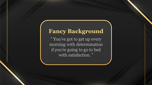 Elegant dark background with gold accents, featuring an inspiring quote in a bordered text box.