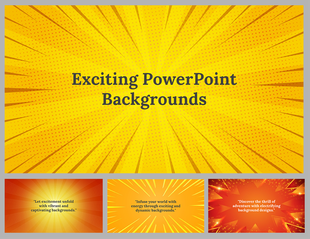 Vibrant yellow slide deck background featuring radiating lines, a dot pattern, and bold central text for emphasis.