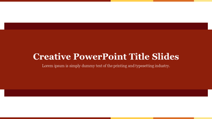 Creative PowerPoint title slide with colorful rectangular layers and placeholder text in the center.