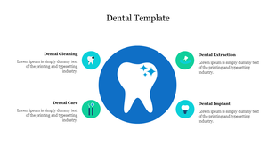 Dental-themed infographic showing rows of teeth in various colors to represent percentages, with icons and caption area.