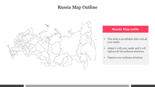 Russia map outline displayed on the left with a text box on the right for annotations and descriptions.