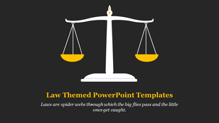Illustration of a white balance scale with yellow weighing pans on a dark background, with text at the bottom.