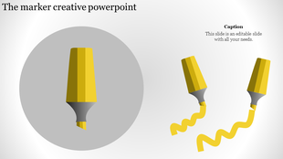 Illustration of yellow markers, one upright and two in action, drawing zigzag lines on a neutral backdrop.