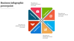 Business infographic split into four color-coded quadrant, each labeled with captions and icons depicting goals and teamwork.