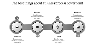 Purple gradient pipeline diagram with four circular nodes labeled 01 to 04, representing business stages.