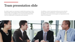 Best Predesigned Team Presentation Slide For Company