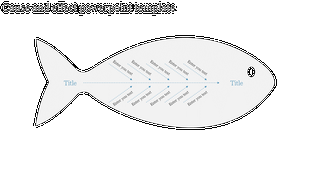 Cause and effect diagram PowerPoint template with arrows, text placeholders, and title sections on a dark backdrop.