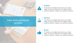 3 Noded Case Study PowerPoint Template and Google Slides