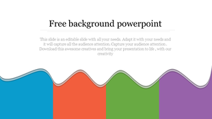 Creative background with five colorful blocks under a wavy border and placeholder text at the top.