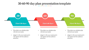 Elegant 30 60 90 Day Plan Presentation Template Designs