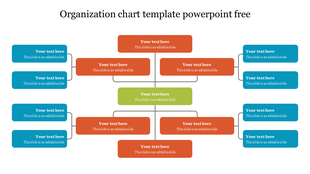 Creative Organization Chart Template PowerPoint Free