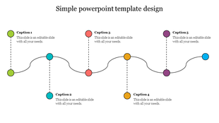 Infographic with five labeled points along a curved line, each marked by a circle and vertical dashed line to captions.