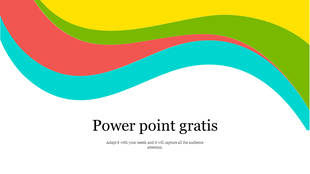 Vibrant wave pattern with yellow, green, red, and teal shapes, with text at the bottom white area.