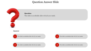 A presentation slide featuring a question section and four numbered answer options is below.
