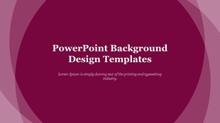 A slide with maroon background and layered shapes, featuring a text box and caption area.