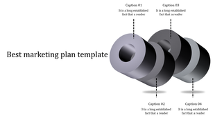 Four gray intertwined 3D rings with labeled segments and marketing description on a white backdrop.