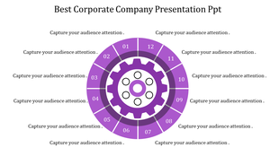 Purple circular gear diagram with segments, labeled from 01 to 12, surrounded by text, on a white background.