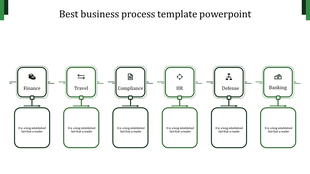 Horizontal flowchart with six modules representing  with caption areas, each linked by color-coded arrows.