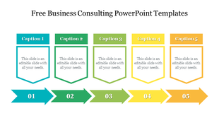 Free Business Consulting PowerPoint Templates-5 Node