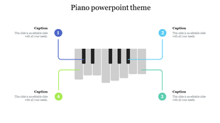Piano PowerPoint Theme Free Template Presentation Slides