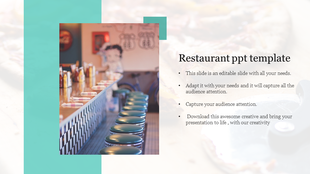Restaurant themed template featuring a diner counter with green barstools and neatly arranged utensils and condiments.