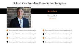 Effective School Vice President Presentation Template