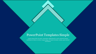 Modern simple template featuring a combination of teal and dark blue geometric shapes with a large title text area.