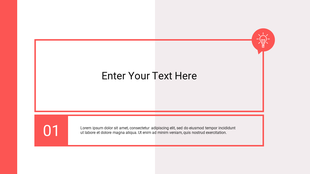 Minimalist Google slide theme with a bold red frame and space to add custom text in the center.
