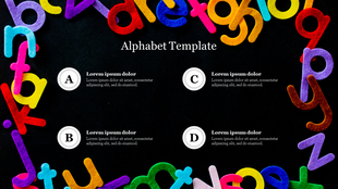 Eye-Catching Alphabet Template PPT Presentation Slide