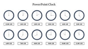 Creative PowerPoint Clock Presentation Template Slide 