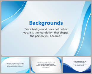A pack of gradient blue background slides with the quotes in the center.