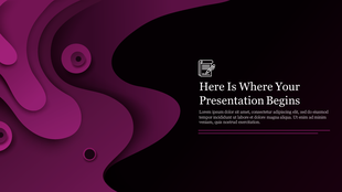 Abstract dark purple background with layered  wavy shapes and circles on the left, featuring bold text on the right.