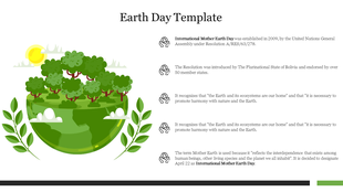 Illustration of a vibrant green globe with trees, surrounded by leafy elements, representing earth day celebrations.