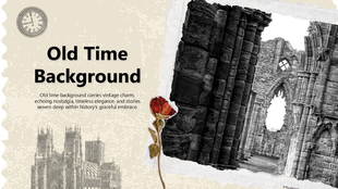 A vintage style brown background with a spotlight effect illuminating a circular icon and central text.