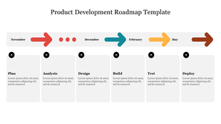 Creative Product Development Roadmap Template Slide