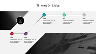 Symmetrical hexagon infographic with five steps in bright gradient colors and matching icons on white hexagons.