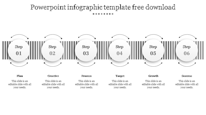 Infographic diagram with six stages, each represented by a numbered circle and accompanied by arrows, set against a pattern.