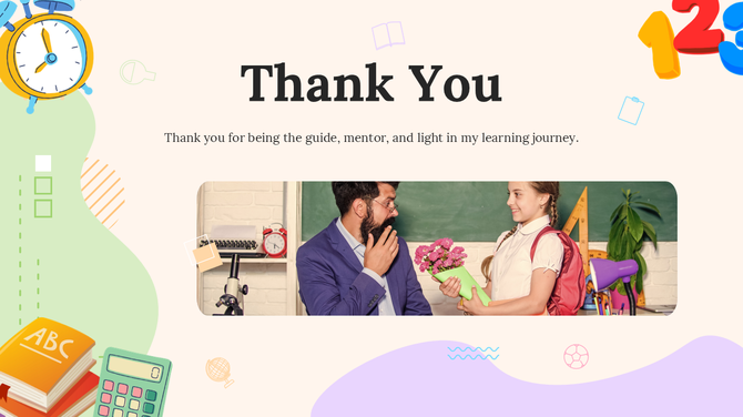 Student Teacher Thank You PowerPoint And Google Slides