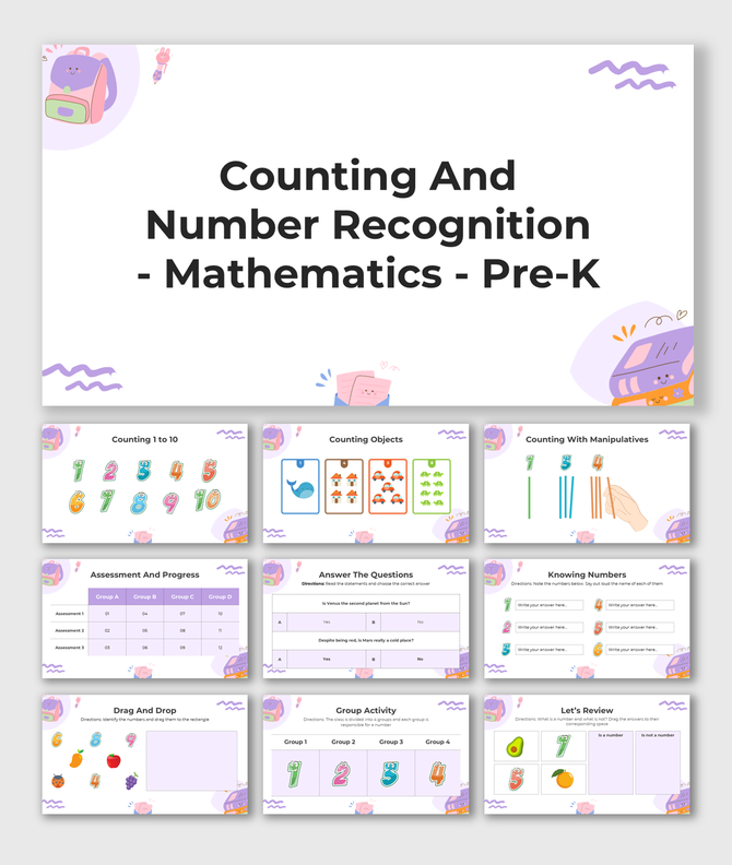 Best Counting And Number Recognition Mathematics Pre-K with colorful numbers, activities, and interactive math exercises.