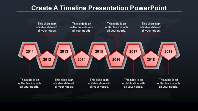 Dynamic yellow timeline infographic showing four key years, with a wave-like flow and corresponding milestone icons.