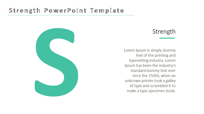 Corporate template with a prominent green letter 