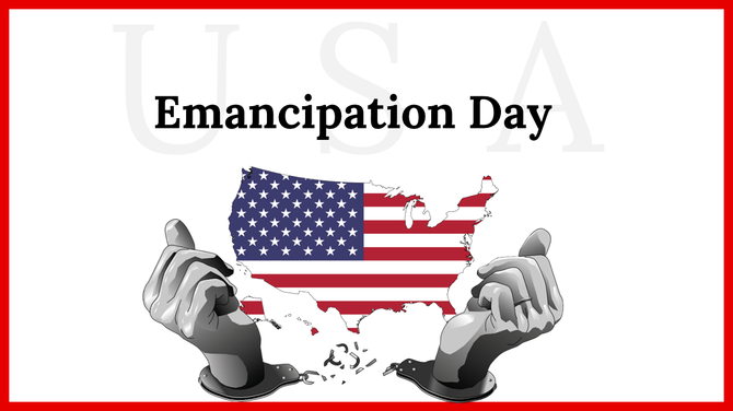 Easy To Use Professional Emancipation Day PowerPoint